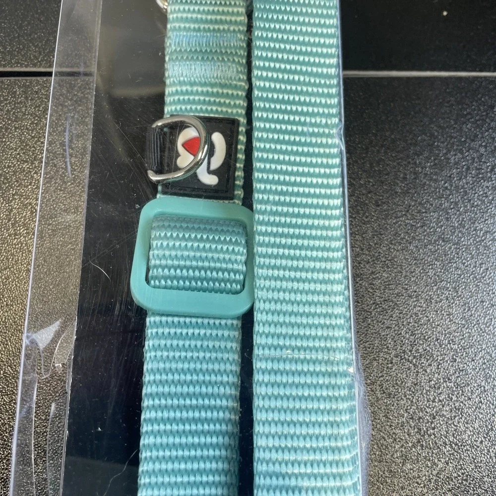 NEW Azuza Dog Collar and Leash Set Medium -‎ Teal